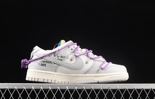 OFF-White x NIKE DUNK Low OW gray SB buckle rebound fashion casual board shoes DM1602-125 - Image 16