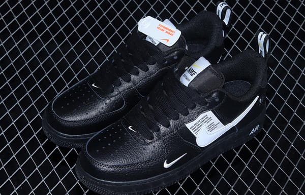 NIKE Air Force 1 Low black and white simple edition OW letter low top casual board shoes AJ7747-001 - Image 10