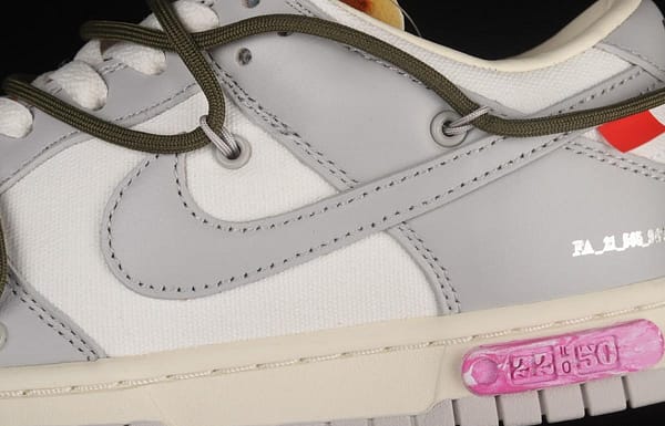 OFF-White x NIKE DUNK Low OW gray SB buckle rebound fashion casual board shoes DM1602-124 - Image 8