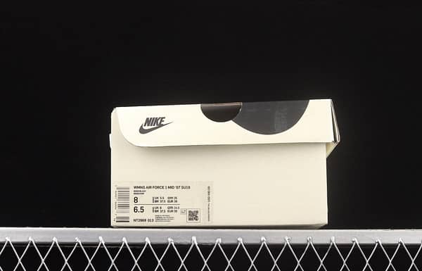 NIKE Air Force 1x 07 Mid rice black and white Brooklyn Nets city limited casual board shoes NT2969-013 - Image 12