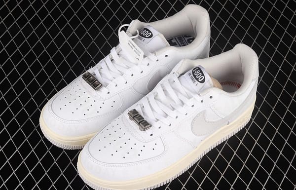 NIKE Air Force 11607 Premium Toll Free white gray low-top casual board shoes CJ1631-100 - Image 11