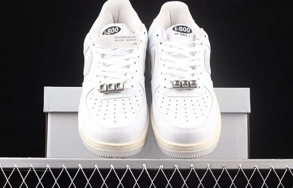 NIKE Air Force 11607 Premium Toll Free white gray low-top casual board shoes CJ1631-100 - Image 13