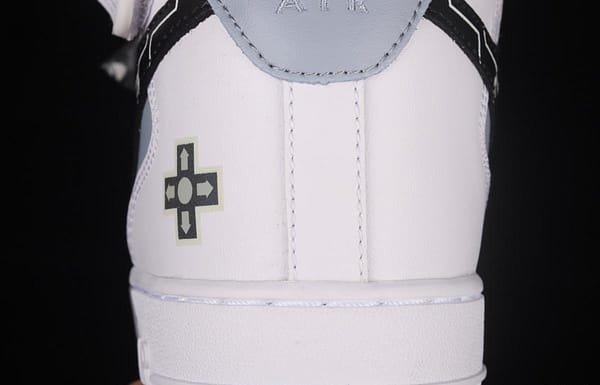 NIKE Air Force 11607 Mid PS5 video game theme black and white gray glossy shoes body upper casual board shoes CW2288-115 - Image 6