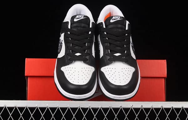 NIKE SB DUNK Low Black Paisley black and white cashew flower SB rebound fashion casual board shoes DH4401-100 - Image 12