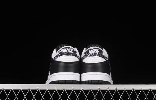 NIKE SB DUNK Low Black Paisley black and white cashew flower SB rebound fashion casual board shoes DH4401-100 - Image 13