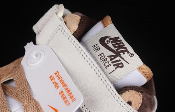 NIKE Air Force 11607 Mid coffee bean color suede medium top casual board shoes AL6896-556 - Image 8