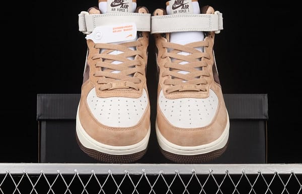 NIKE Air Force 11607 Mid coffee bean color suede medium top casual board shoes AL6896-556 - Image 12