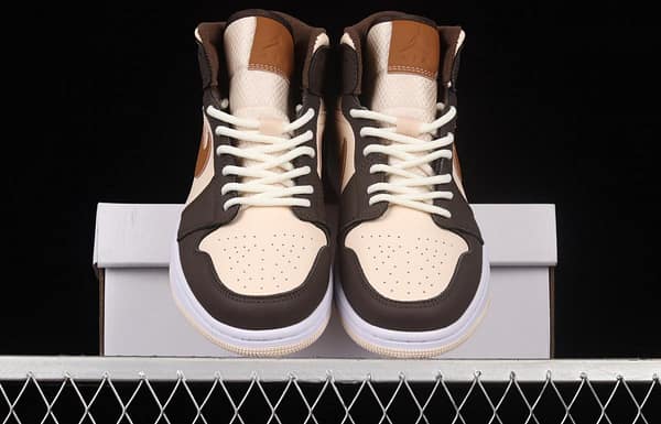 Air Jordan 1 Mid beige brown vintage basketball shoes DO6699-200 - Image 13