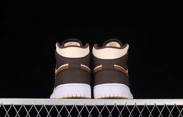 Air Jordan 1 Mid beige brown vintage basketball shoes DO6699-200 - Image 14