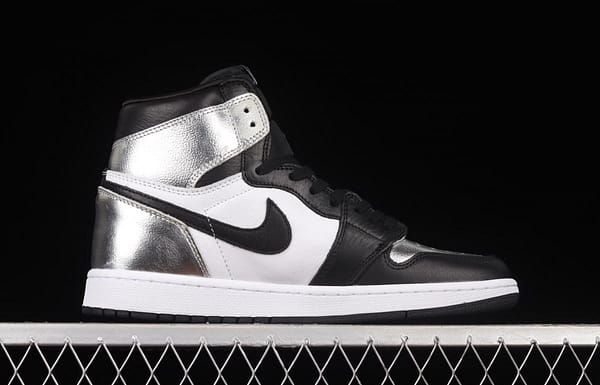 Air Jordan 1 High OG Wmns Silver Toe metal black silver silver toe CD0461-001 - Image 15