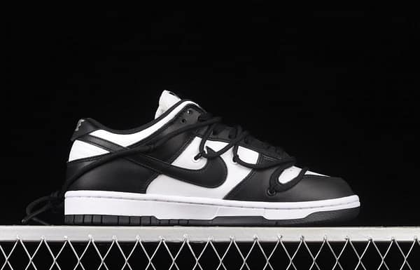 NIKE SB DUNK Low Lot Black/White leather black and white panda tied rope dunk series low side leisure sports board shoes CT0856-103 - Image 15