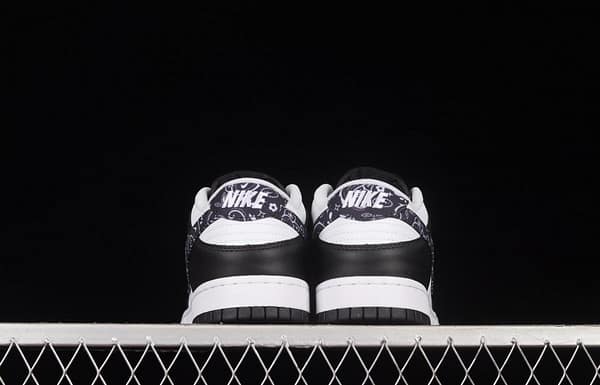 NIKE SB DUNK Low Black Paisley black and white panda cashew flower SB buckle rebound fashion casual board shoes DH4401-100 - Image 13