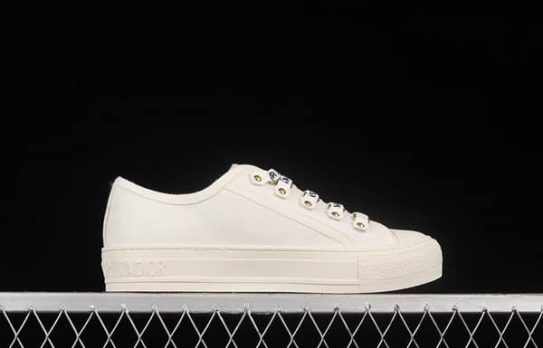Dior Walk'n Dior 21s embroidery series 3D canvas low upper shoes KCH369STCS900White - Image 15