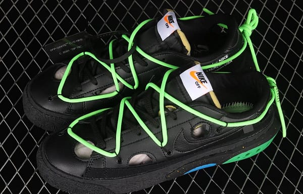 OFF-White x NIKE Blazer Low co-branded deconstruction style trailblazer low upper shoes DH7863-001 - Image 10