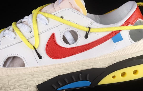 OFF-White x NIKE Blazer Low co-branded deconstruction style trailblazer low upper shoes DH7863-100 - Image 7