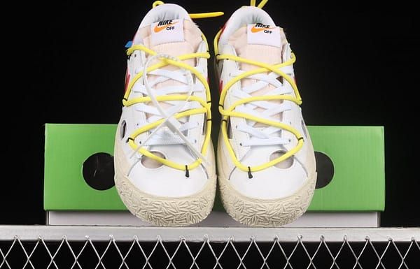 OFF-White x NIKE Blazer Low co-branded deconstruction style trailblazer low upper shoes DH7863-100 - Image 12