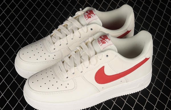 NIKE Air Force 1x 07 Low Air Force White and Red low-top Leisure Board shoes 315115-126 - Image 10