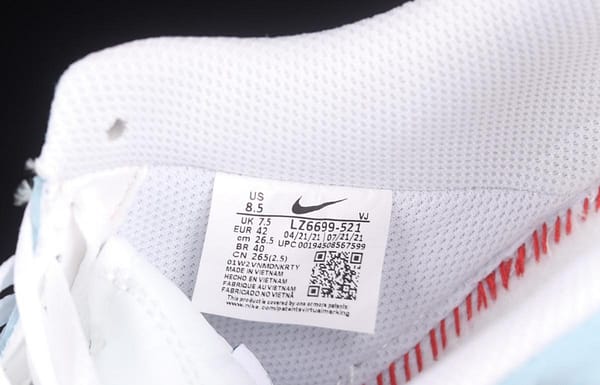 NIKE Air Force 1o07 Low low top casual board shoes LZ6699-521 with wine red and blue - Image 4
