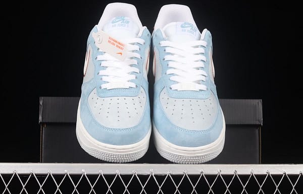 NIKE Air Force 1o07 Low low top casual board shoes LZ6699-521 with wine red and blue - Image 11