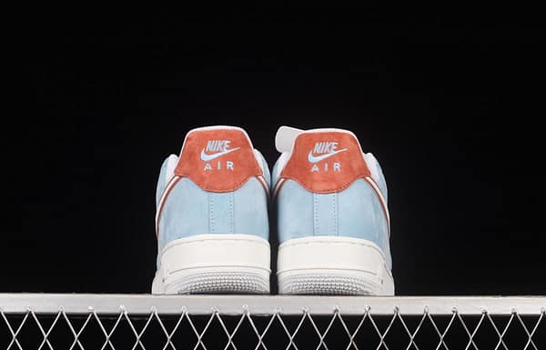 NIKE Air Force 1o07 Low low top casual board shoes LZ6699-521 with wine red and blue - Image 12