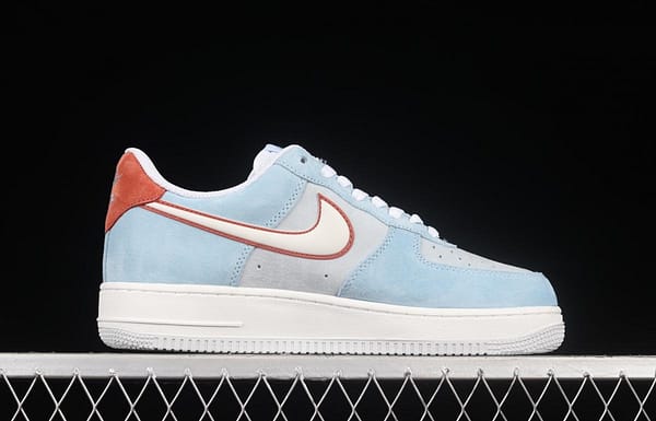 NIKE Air Force 1o07 Low low top casual board shoes LZ6699-521 with wine red and blue - Image 14