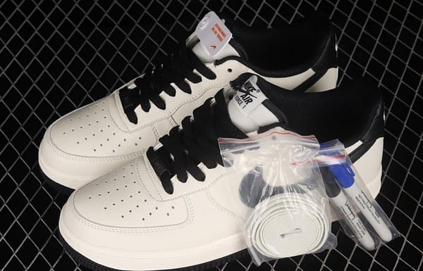 NIKE Air Force 1x 07 Low beige black color matching low-top casual board shoes MK9636-125 - Image 10
