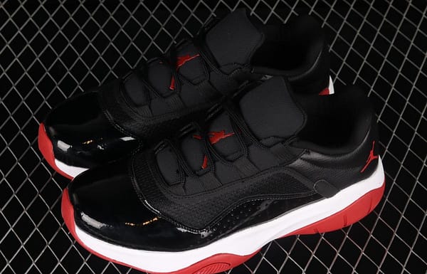 Air Jordan 11 CMFT Low 1 lacquered leather black and red low side anti-skid shock absorber basketball shoes DM0844-005 - Image 10