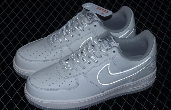 Stussy x NIKE Air Force 11607 Low Stussy co-named rice gray reflective low-top casual board shoes UN1815-802 - Image 10