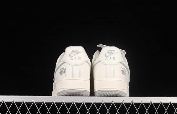 Stussy x NIKE Air Force 11607 Low Stussy co-named rice gray reflective low-top casual board shoes UN1815-802 - Image 14