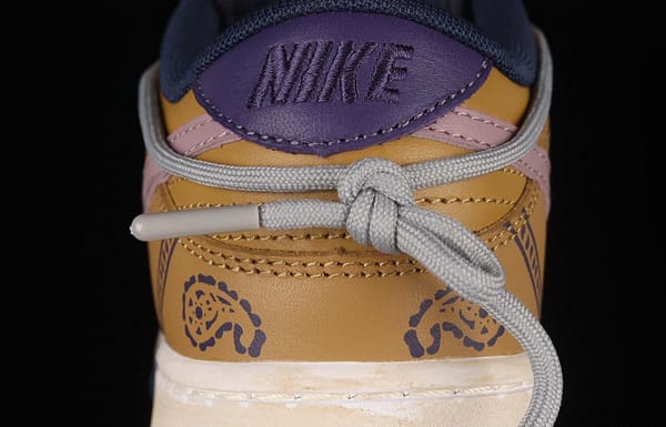 NIKE DUNK Low Retro Vibe style old deconstructed shoelace purple-brown beige white SB low-top sports leisure board shoes DD1391-700 - Image 6