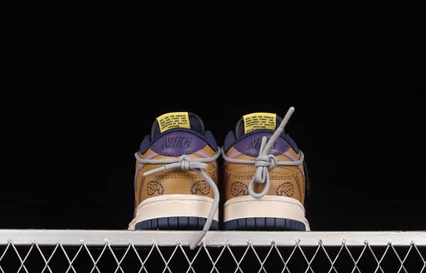 NIKE DUNK Low Retro Vibe style old deconstructed shoelace purple-brown beige white SB low-top sports leisure board shoes DD1391-700 - Image 13