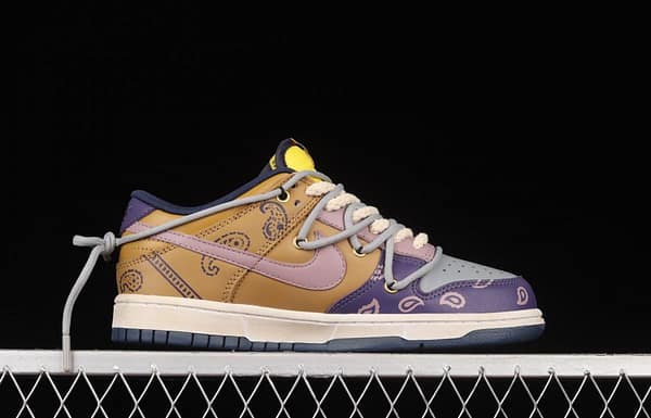 NIKE DUNK Low Retro Vibe style old deconstructed shoelace purple-brown beige white SB low-top sports leisure board shoes DD1391-700 - Image 15