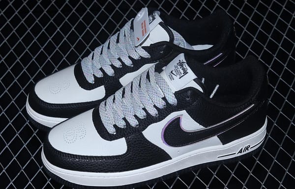 Stussy x NIKE Air Force 1 Low Stussy co-signed black and white reflective star low-top casual board shoes ST2022-618 - Image 10