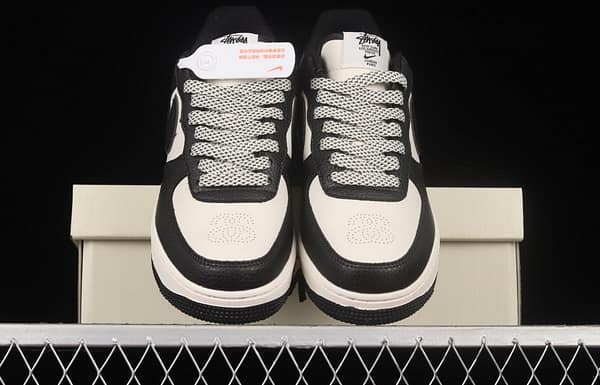 Stussy x NIKE Air Force 1 Low Stussy co-signed black and white reflective star low-top casual board shoes ST2022-618 - Image 13
