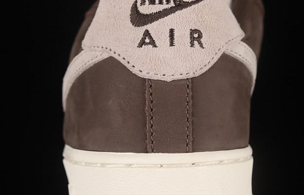 NIKE Air Force 1o07 Low white mocha sail leather spliced low-top casual board shoes NT9988-818 - Image 6