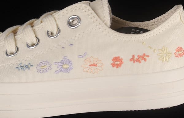 Converse All Star ox Embroidered Floral Low-Top Sneakers A01595C - Image 7