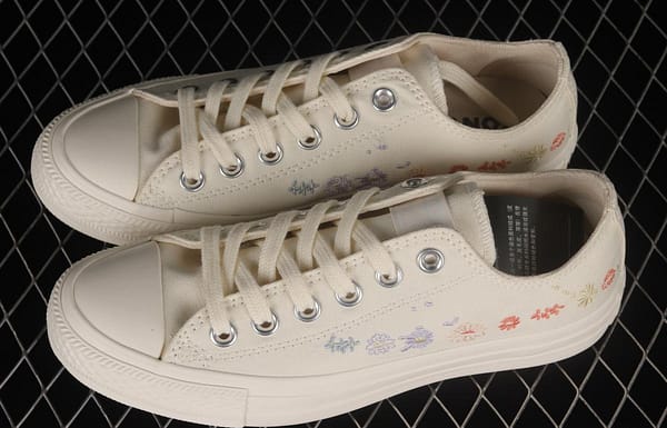 Converse All Star ox Embroidered Floral Low-Top Sneakers A01595C - Image 10