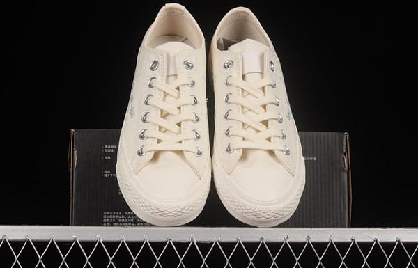 Converse All Star ox Embroidered Floral Low-Top Sneakers A01595C - Image 12
