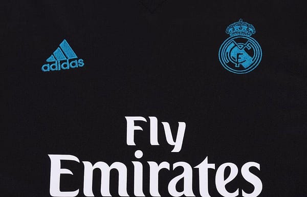 Retro Kids 17/18 Real Madrid Away Black Jersey - Image 3