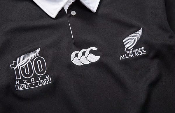 All Blacks 1992 Men's 100 Years Rugby Jersey - Image 3