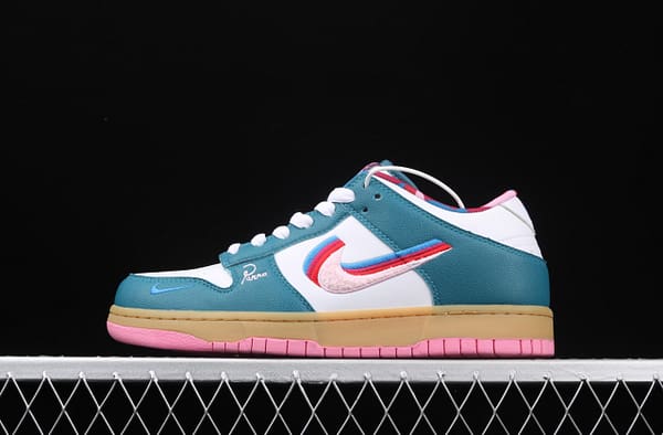 Parra x NIKE SB DUNK Low CN4504-105joint style tricolor hook embroidery rainbow geometric pattern casual low-top skateboard shoes