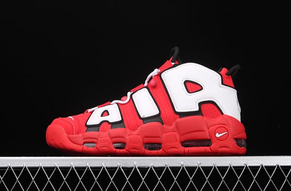 NIKE Air More Uptempo 96 QS Hoop Pack Pippen original series classic high street leisure sports culture basketball shoes red, white and black bull CD9402-600
