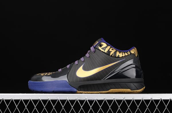 NIKE Zoom Kobe 4 Protro Kobe Bryant four generations of collection grade reengraved black gold MVP low-top men's basketball shoes 354187-001