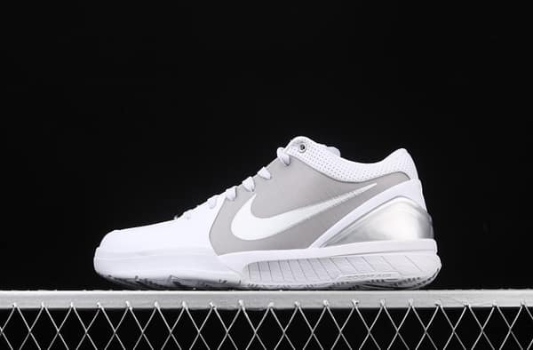 NIKE Zoom Kobe 4 Prelude collection grade Kobe Bryant fourth generation silver low-top men's basketball shoes 344335-111,
