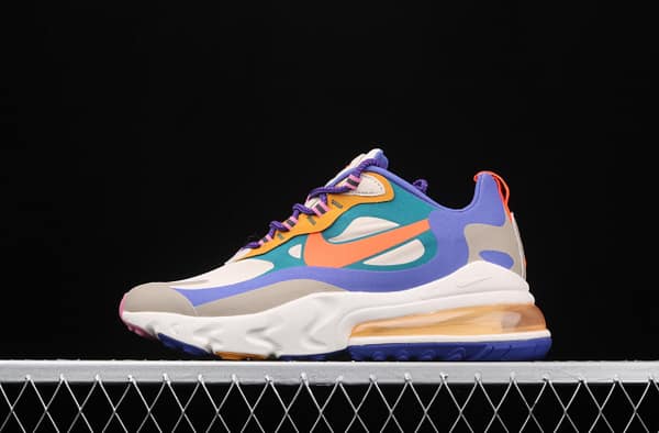 NIKE Air Max 270React new high-frequency mesh function half-palm air cushion cushioning running cloth shoes CU3014-181,