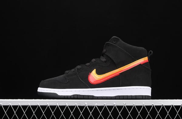 NIKE SB DUNK High road trip black orange yellow hook high top casual skateboard shoes BQ6826-003