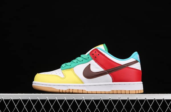 NIKE DUNK Low Free 99 white colorful mandarin duck dunk series low side leisure sports skateboard shoes DH0952-100