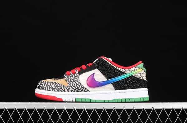 NIKE SB DUNK Low What The color stitching asymmetrical mandarin duck low-top skateboard shoes CZ2239-600