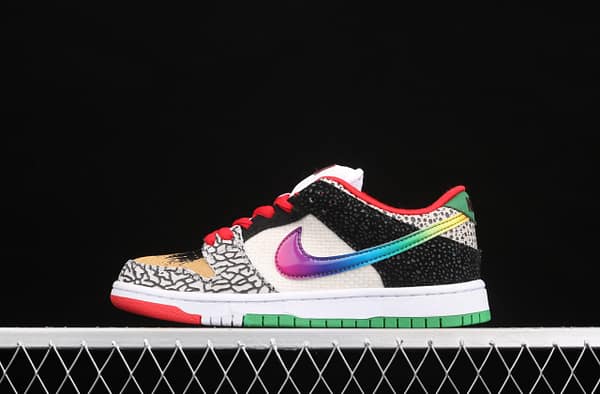 NIKE SB DUNK Low What The color stitching asymmetrical mandarin duck low-top skateboard shoes CZ2239-600