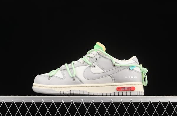 OFF-White x NIKE DUNK Low OW grey leisure sports skateboard shoes DM1602-108